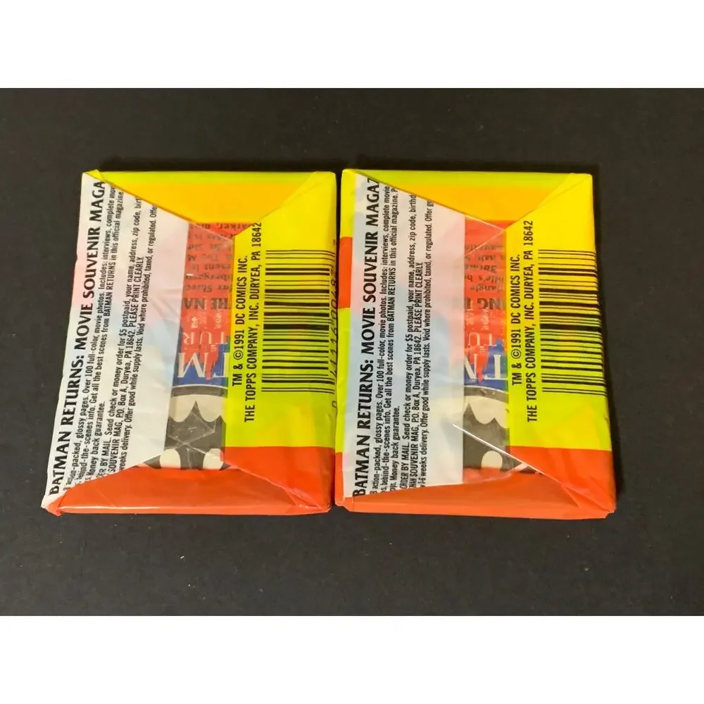 1992 Topps Batman Returns Trading Cards Lot 2 Sealed Wax Packs - Picture 2 of 2